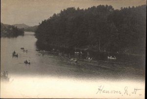 Hanover New Hampshire NH Boating c1905 Real Photo Postcard - TRIMMED