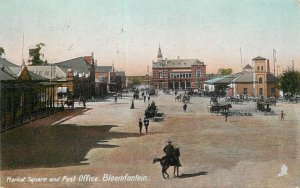 South Africa Bloemfontein market square and Post Office 1908