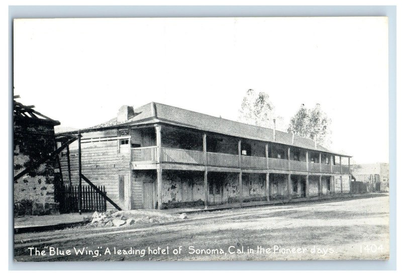 Vintage Hotel Blue Wing in Sonoma Cal.ostcard P28E