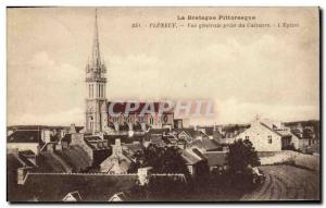 Old Postcard Pleneuf General view taken of Calvary The church