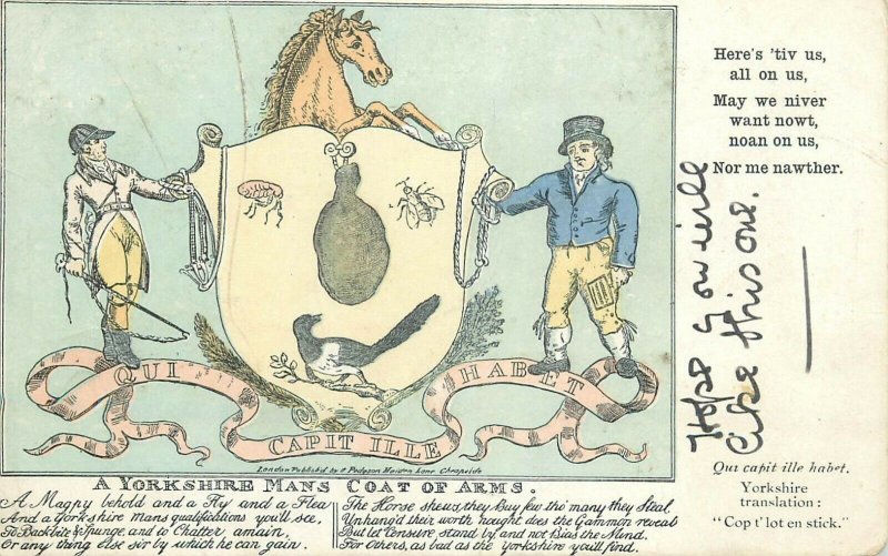 A Yorkshire Mans Coat of Arms postcard