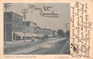 Camden New York Main Street South from Park Vintage Postcard U548