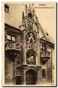 Old Postcard Nancy Entree Du Musee Lorrain