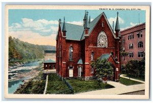 Oil City Pennsylvania PA Postcard Trinity ME Church c1930's Unposted Vintage