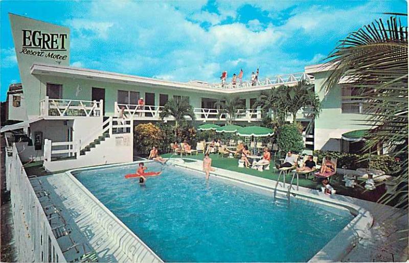 Egret Resort Motel Lauderdale By The Sea FL Florida Chrome