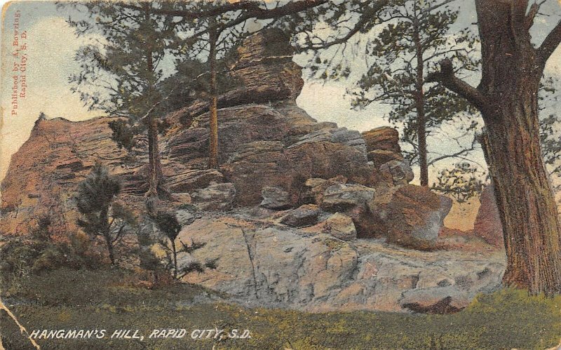 Rapid City South Dakota c1910 Postcard Hangman's Hill 