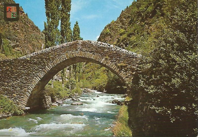 Postal 50009: VALLS D ANDORRA - puente romanico San Antonio