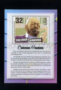 207999 USA Legends of American Music Coleman Hawkins postcard