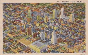 Missouri Kansas City Air View Of Kansas City 1958