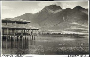 ecuador, Lago San Pablo, Imbabura Volcano (1940s) RPPC