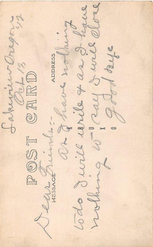 F25/ Lakeview Oregon RPPC Postcard c1912 Well-Dressed Woman Boy