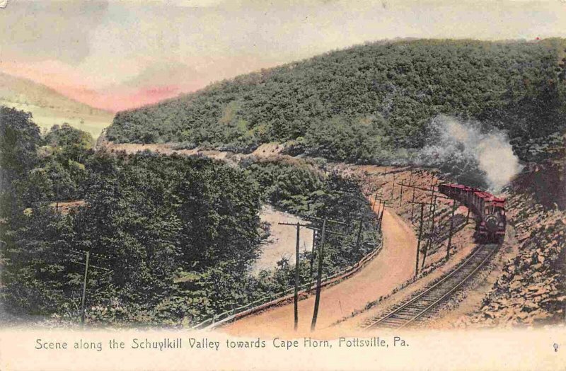 Railroad Train Schuykill Valley Pottsville Pennsylvania 1910c Rotograph postcard