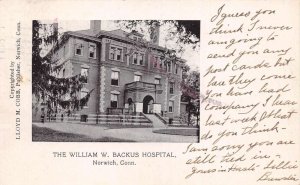 Norwich Connecticut William W Backus Hospital Vintage Postcard AA75739