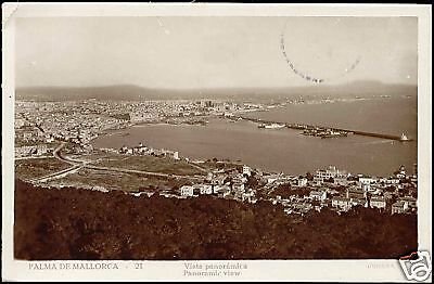 spain, PALMA DE MALLORCA, Panoramic View (1933) RPPC