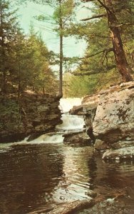 Postcard 1970 4Th Falls Lovers Retreat Winona Five Falls Bushkill Pennsylvania