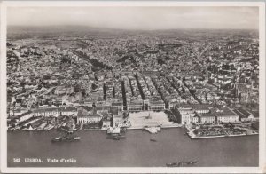 RPPC Postcard Vista d'avião Lisboa Portugal