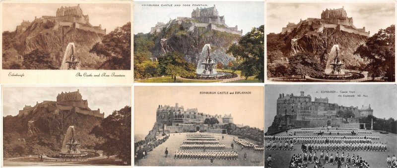 lots6 lot 22 ppc edinburgh castle all pre 1930