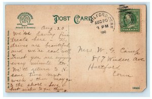 1910 Housatonic River, New Milford, Connecticut CT Posted Postcard