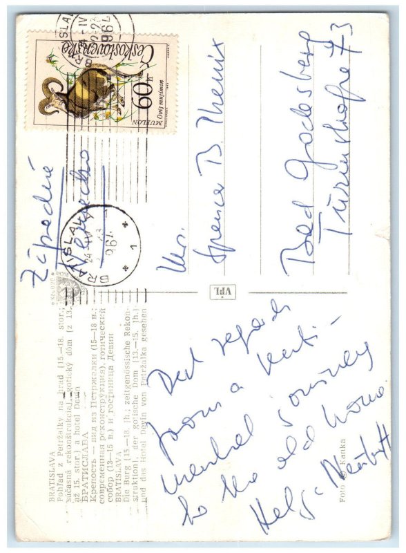 1964 Petrzalka of Castle Bratislava Slovakia Vintage RPPC Photo Postcard