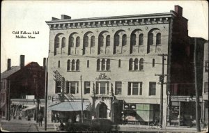 Malden MA Odd Fellows Hall c1910 Postcard