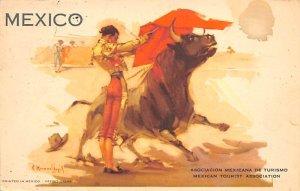 Mexico, Asociacion Mexicana de Turismo Tarjeta Postal Bullfighting 1941 Missi...