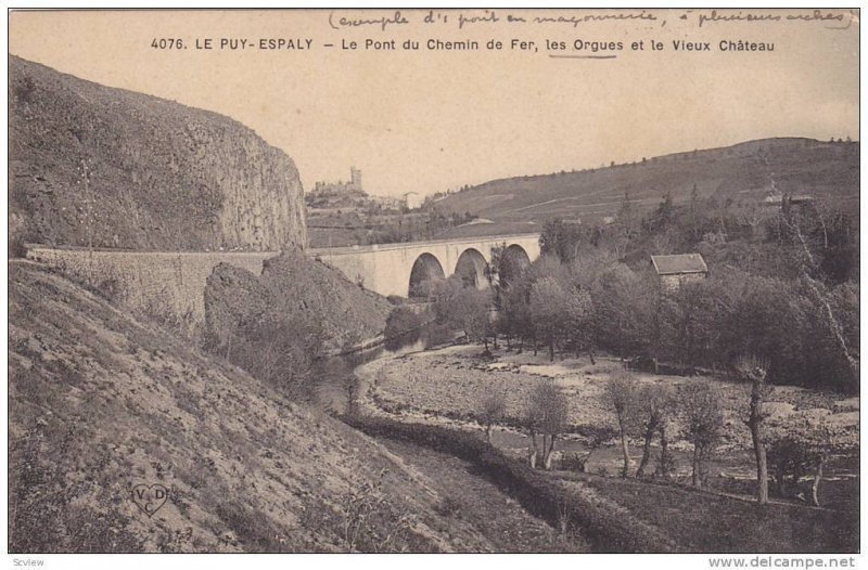 Le Pont Du Chemin De Fer, Les Orgues Et Le Vieux Chateau, Le Puy-Espaly (Haut...