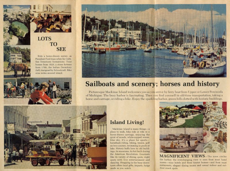 Mackinac Island Michigan Vintage Vacation Brochure 