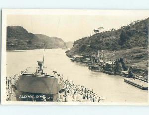 old rppc BOATS IN PANAMA CANAL country of Panama HM2079