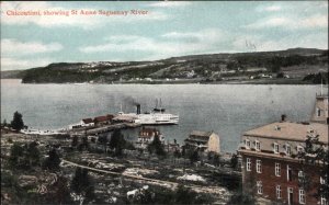 Chicoutimi Quebec PQ St Anne Saguenay River c1910 Vintage Postcard