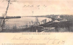 Connecticut River in Springfield, Massachusetts showing Barney Estate on right.