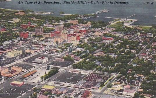 Florida Saint Petersburg Air View Of Saint Peterburg Florida Million Dollar P...