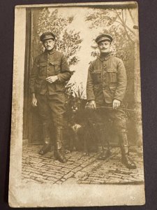 Early 1900's RPPC Postcard Real Picture WW1 Military Men