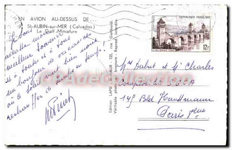 Postcard Old Saint Aubin Sur Mer Miniature Golf