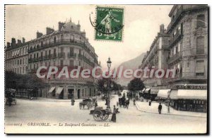 Old Postcard Grenoble Boulevard Gambetta