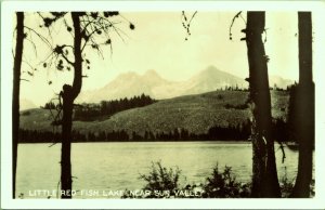 RPPC Little Redfish Lake Sun Valley  Idaho Union Pacific Real Photo Postcard