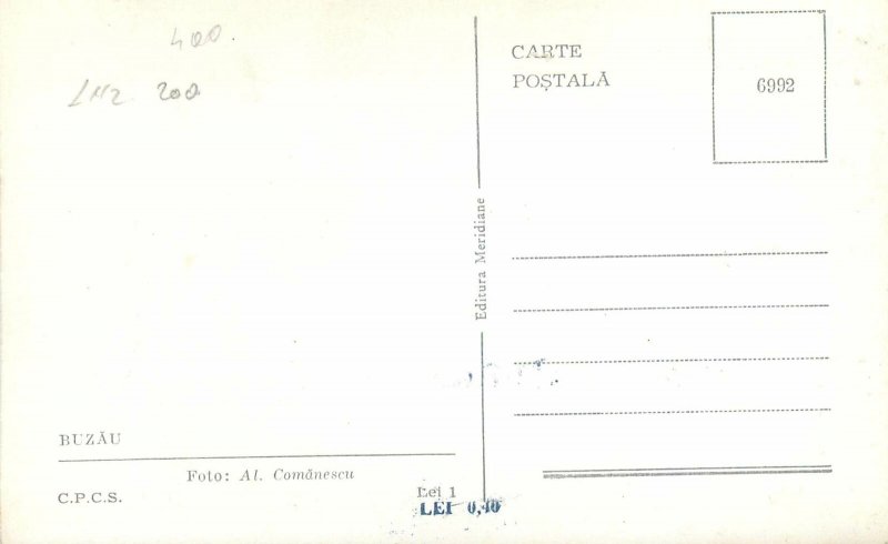 Romania carte postala Buzau vedere panoramica