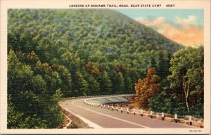 Postcard MA - Looking up Mohawk Trail - Near State Camp