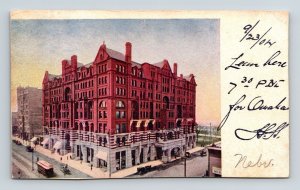 Nebraska NE Antique Postcard UDB Cancel WOB Boston Massachusetts MA 1c Stamp 