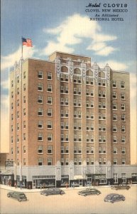 Clovis New Mexico National Hotel Clovis c1930-50s Vintage Postcard