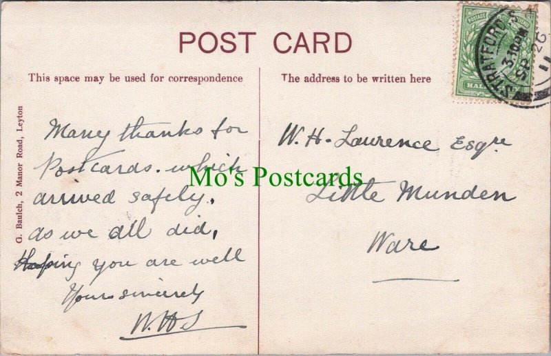Genealogy Postcard - Lawrence - Little Munden, Ware, Hertfordshire  RF7008