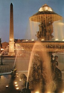 Postcard Place De La Concord L'Obelisque De Louksor Monument in Paris France