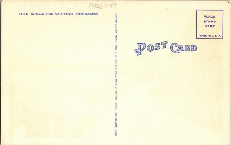 Belair Md Maryland Road Hwy Vintage LInen Postcard Tichnor Quality Views UNP 