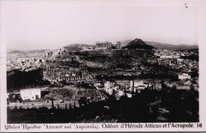 Greece Acropolis Odeon Athens Vintage RPPC C110