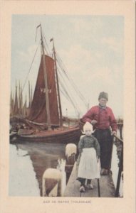 Netherlands Volendam Aan De Haven Locals In Traditional Costume