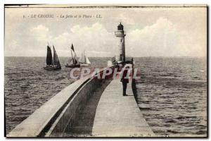 Old Postcard Croisic The pier and the Lighthouse Charter