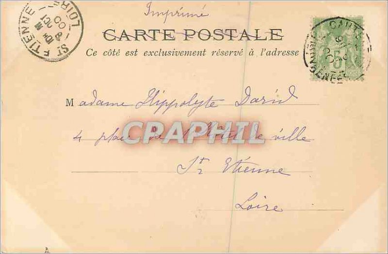 Old Postcard Cauterets Lake (map 1900)