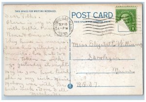 1930 Exterior View Post Office Building Skowhegan Maine Antique Vintage Postcard