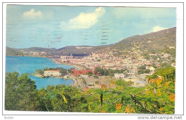 St.Thomas, U.S. Virgin Islands, Charlotte Amalie as seen from Bluebeard's Cas...