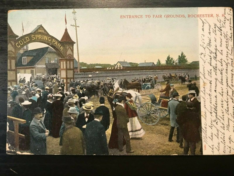 Vintage Postcard 1907 Entrance to Fair Grounds Rochester New Hampshire