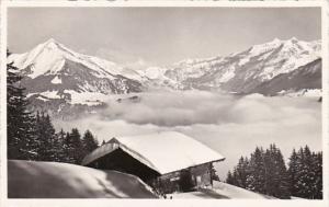 Switzerland Leysin Pic-Chaussy et Oldenhorn im Winter 1951 Photo